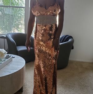Sequins and rhinestones Gown